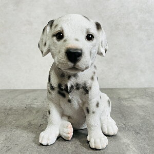 かわいい 犬 置物 お座り ダルメシアン woobia ウービア イヌ おしゃれ ガーデン インテリア トイレ オブジェ 可愛い プレゼント 北欧 玄関 雑貨 動物 モダン 面白い 庭 ギフト 屋外 家 リアル
