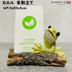 置物 カエル かわいい 名刺立て 蛙 縁起物 風水 woobia ウービア おしゃれ ガーデン インテリア トイレ オブジェ 可愛い プレゼント 北欧 玄関 雑貨 動物 モダン 面白い 庭 ギフト 屋外 家 リアル 玄関先 卓上 ガーデンオーナメント