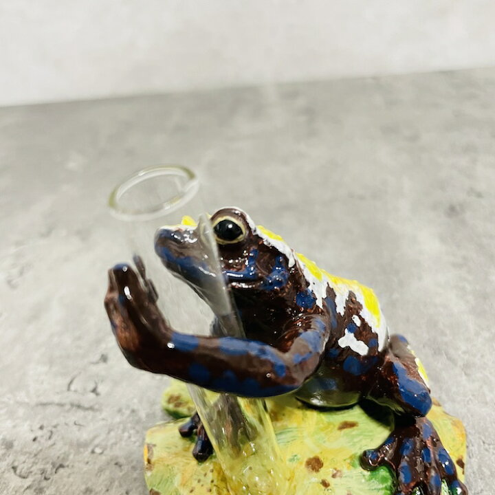 楽天市場】置物 カエル かわいい えんぴつ差し 蛙 縁起物 風水 woobia 