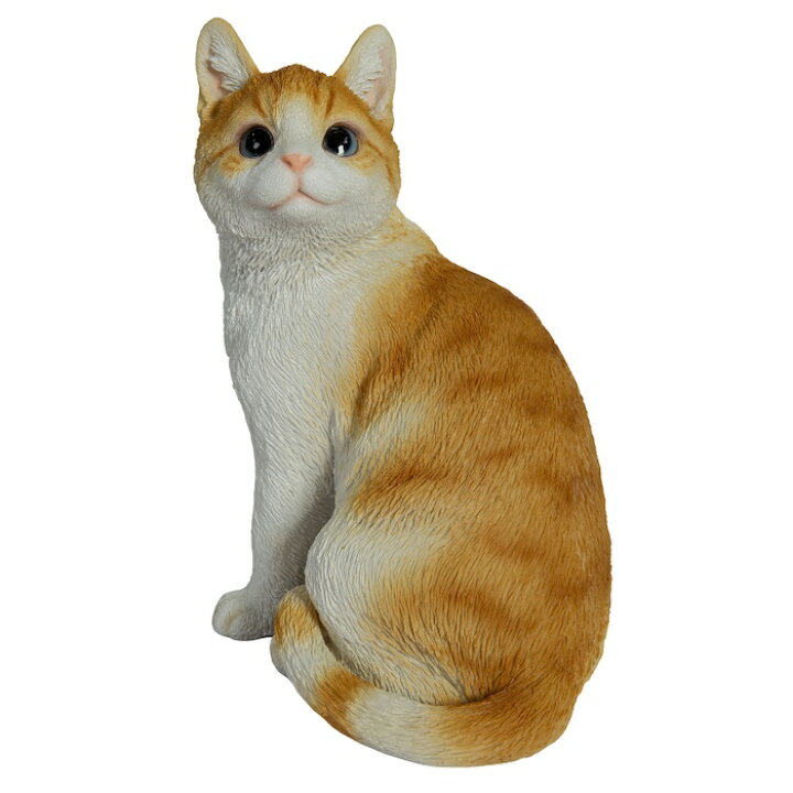 楽天市場】猫 置物 リアルでかわいい おしゃれ 大きい 振り返る茶トラ 