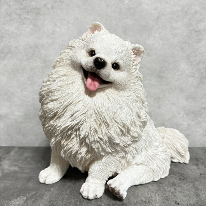 楽天市場】犬 置物 大きい お座りポメラニアン 大 高さ26.5cm 巨大 