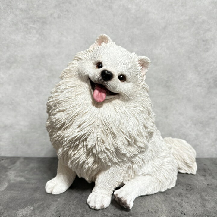 楽天市場】犬 置物 大きい お座りポメラニアン 大 横幅30cm 巨大 