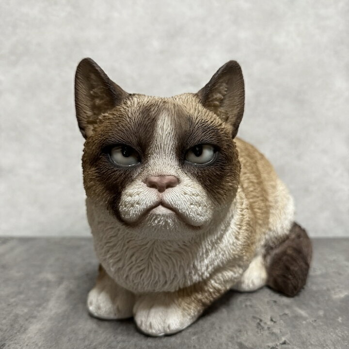 楽天市場】猫 置物 リアルでかわいい おしゃれ 大きい 不機嫌なシャム 