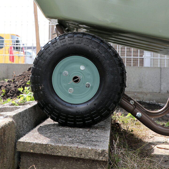楽天市場】ガーデン2輪車 ノーパンクタイヤ 容量40L 積載80kg 重量9kg 