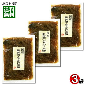 【メール便送料無料】北杜食品 野沢菜ふりかけ茶漬け 100g×3袋セット