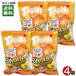 �g���[�� �t���[�o�[�{�� �}���S�[ 75g×4�܋l�ߍ��킹�Z�b�g Trolli �O�~ �L�����f�B �A���َq ���[���b�p�y���[���֑��������z