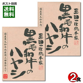 三田屋総本家 黒毛和牛のハヤシ 210g×2食詰め合わせセット 国産黒毛和牛肉使用 ご当地カレー 名店カレー 神戸 ハヤシライス ハッシュドビーフ レトルト【メール便送料無料】