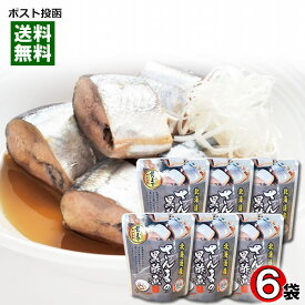 北海道産 さんまの黒酢煮 骨まで食べれる 95g×6袋まとめ買いセット 兼由【メール便送料無料】
