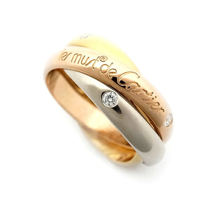 楽天市場】【緑屋質屋】カルティエ トリニティ リング クラシック 3P  