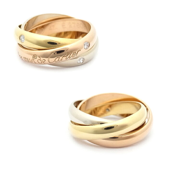 楽天市場】【緑屋質屋】カルティエ トリニティ リング クラシック 3P  
