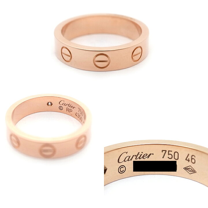 楽天市場】【緑屋質屋】カルティエ ミニ ラブリング 1Pダイヤ #46 Ref  