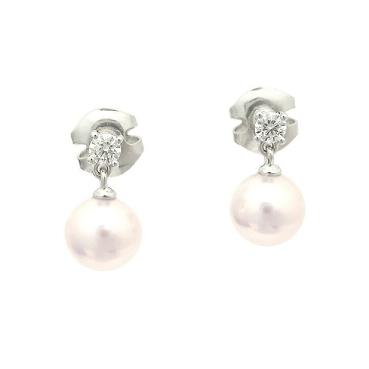楽天市場】【緑屋質屋】田崎(タサキ・TASAKI) パール・ダイヤ ピアス 