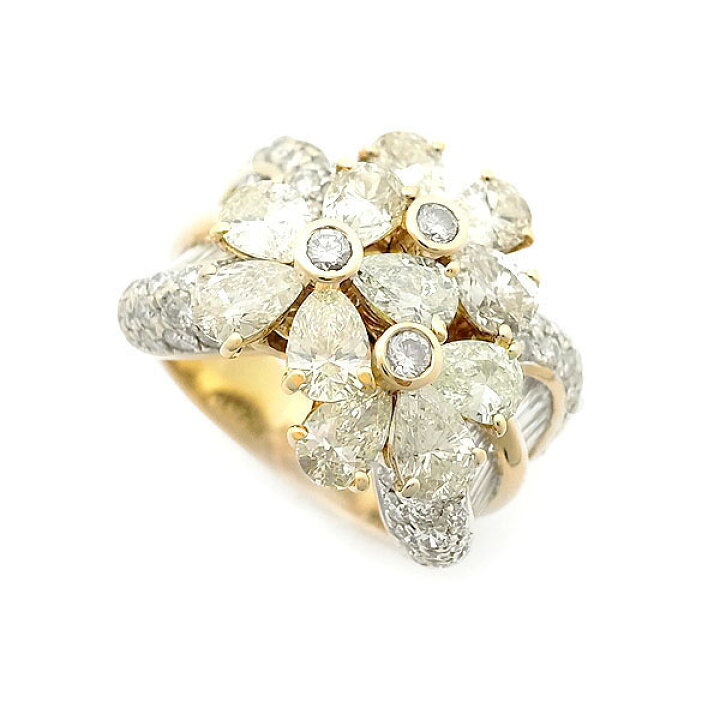 楽天市場】【緑屋質屋】ポンテヴェキオ ダイヤモンド リング フラワー  