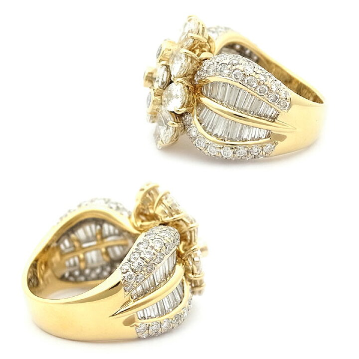 楽天市場】【緑屋質屋】ポンテヴェキオ ダイヤモンド リング フラワー  