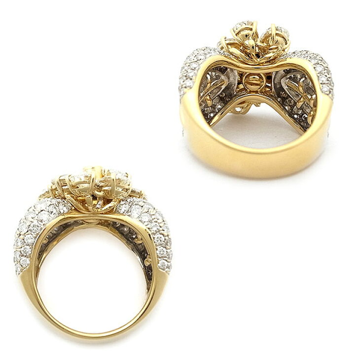 楽天市場】【緑屋質屋】ポンテヴェキオ ダイヤモンド リング フラワー  