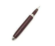 【緑屋質屋】【訳あり】ルイヴィトン　ドッグレザー ボールペン　ブラウンxシルバーカラー 【中古】
