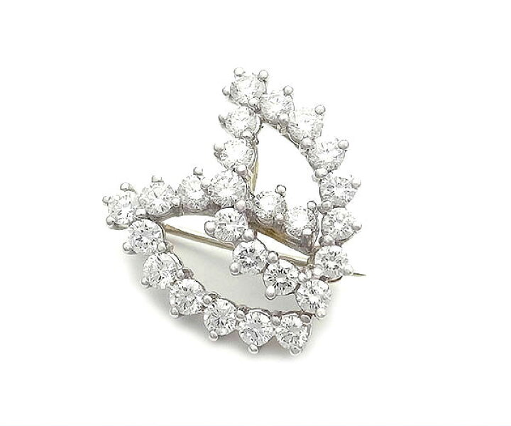 ティファニー ブローチ ダイヤ ダイヤモンド イチョウ K18YG  