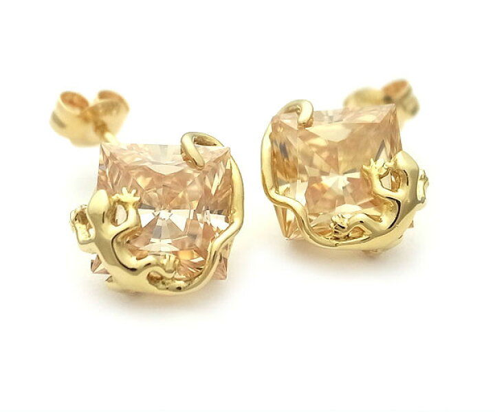 楽天市場】【緑屋質屋】IMPRESSE（インプレッセ） 石付ピアス K18YG 