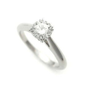 【緑屋質屋】ハリーウィンストン ラウンドカット ソリティア ダイヤモンド リング 0.56ct E VVS1 EX Pt950【中古】