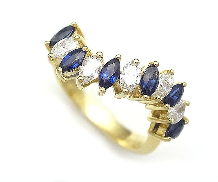 楽天市場】【緑屋質屋】ティファニー サファイア・ダイヤリング K18YG  