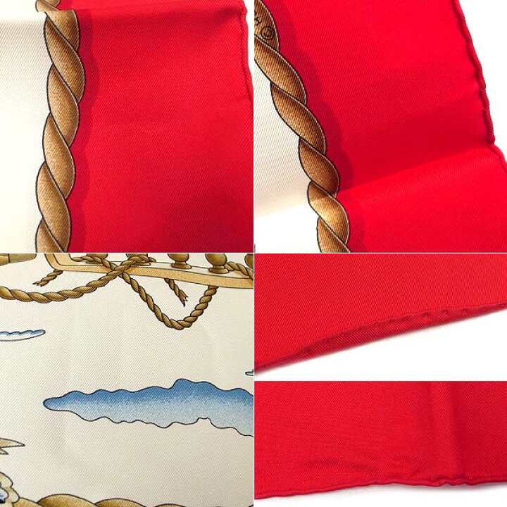 楽天市場】【緑屋質屋】エルメス カレ90(スカーフ) RAILING 船の手摺  