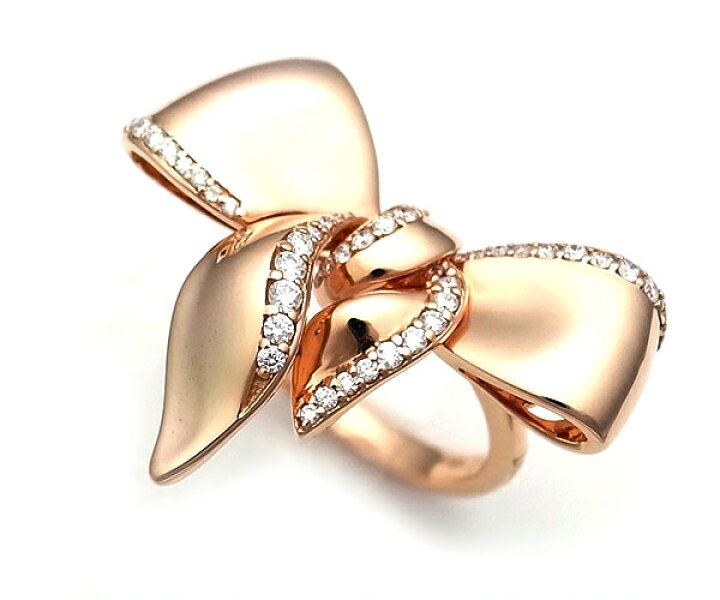 楽天市場】【緑屋質屋】ダミアーニ フィオッコリング ダイヤ入り K18PG  