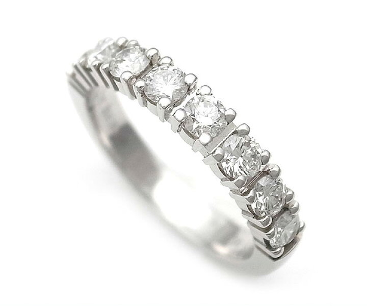 楽天市場】【緑屋質屋】デビアス ハーフエタニティリング 0.65ct Pt950 