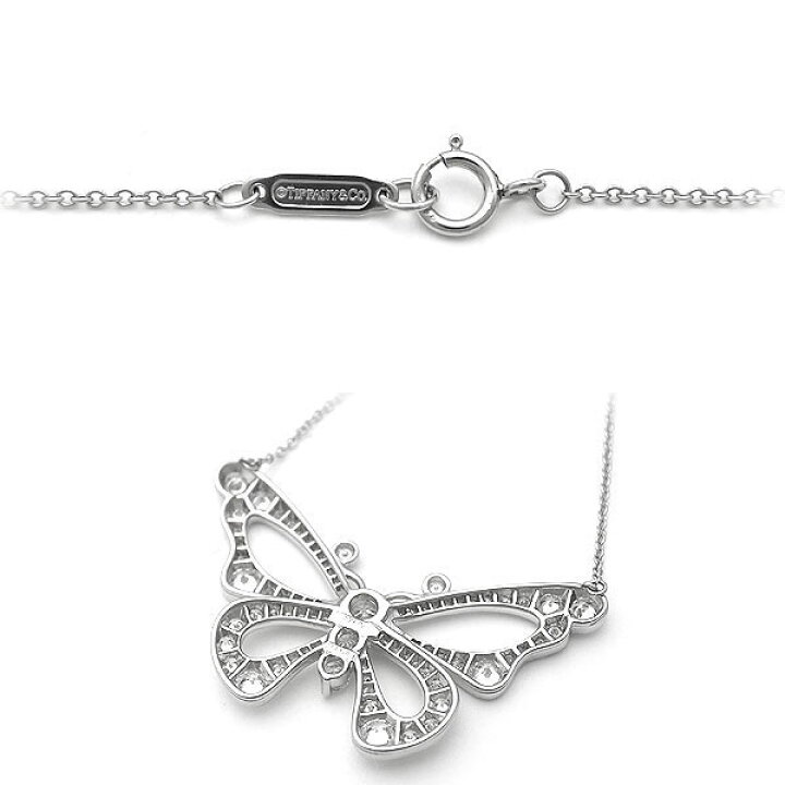 楽天市場】【緑屋質屋】ティファニー バタフライダイヤネックレス  