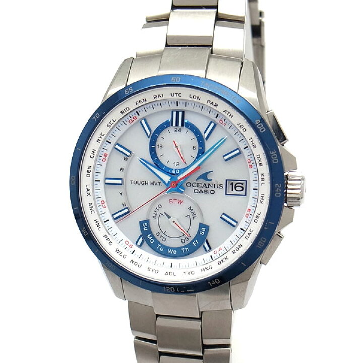 楽天市場】【緑屋質屋】カシオ OCEANUS(オシアナス) トリコロール OCW 