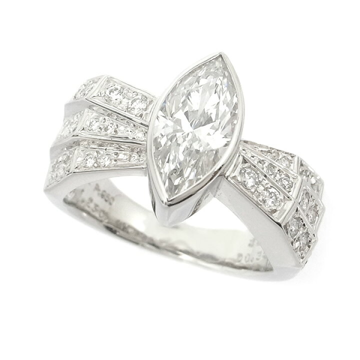 2108 ミキモトダイヤリングPT950プラチナ9号0.23ct GIA ブシュロン 