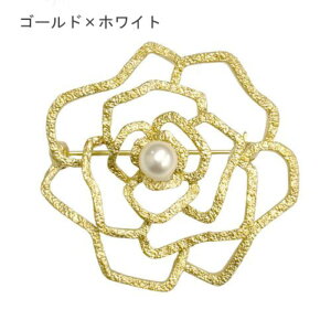 パール ブローチ(6276) アコヤ真珠 7.0mm 卒業 入学用 コサージュに最適!ローズモチーフ 薔薇 本真珠 ブローチ 母の日 人気 送料無料