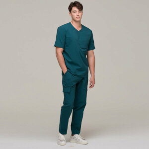 jp Tops Open V-neck Relaxed Pocket Scrub Men's Top Caribbean Bluea@jtH[fUCi[uh AcmeciҁEa@EpEXNuE㖱߂Ȃǂ̐Xł Acmeci