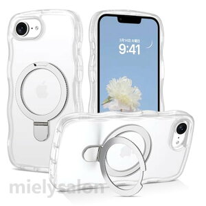 iPhone 16e �P�[�X �N���A�z���C�g �����O�X�^���h �ϏՌ� ���킢�� ���˂��� �}�O�l�b�g�� ������� �؍� �ϋv�� ���΂ݖh�~ 16E�P�[�X ���C�����X�[�d�Ή� iPhone 16e 2025 6.1�C���` ���킢���g��