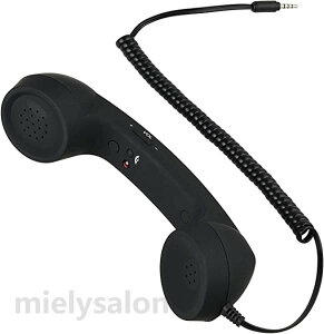 �X�}�z ��b�� iPhone iPad �p �g�ѓd�b�p�w�b�h�Z�b�g�R���s���[�^�[ ��ɋ��߂� �A�C�t�H�� �A���h���C�h ���g�� �d�b�@ 3.5mm �v���O �Ή� �L���d�b �����ː��@�\ �֗� (�u���b�N)