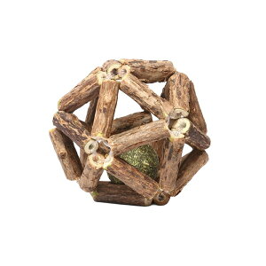 【送料無料】Mies′ 猫用ツルドクダミボール 天然木製おもちゃ 3サイズ展開 (Φ4.5cm/6.5cm/7.5cm) 歯のケア 運動促進 口腔衛生ボール 猫用 おもちゃ ペット用品 運動不足