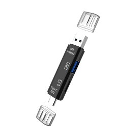 【送料無料】Mies' 5in1 OTG USB2.0カードリーダーアダプタ TypeC/Micro-USB/USB-A/Micro SD Card/USB-A(メス)USB Type C タイプc 充電 Android端子 usb type-c usb c