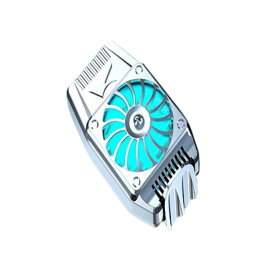 ノーブランド スマホ冷却ファン シルバー ファン スマホクーラー 冷却グッズ ラジエーター クーラー 携帯電話 静音 発熱対策