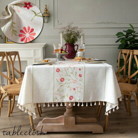 テーブルクロスサイズ テーブル マット 食卓カバー テーブル カヴァー テーブル クロス テーブルマット デスク マット キズ防止 汚れ防止 より上質 お手入れ簡単 高級感 家庭用 業務用 おしゃれ 和風 花柄 タッセル