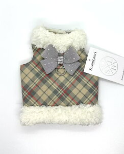 Susan Lanci/X[UV[Bowzer with Nouveau bowpXtXLR[gDoe Plaid×Platinum with Silver Stardust