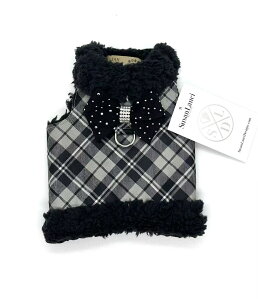 Susan Lanci/X[UV[Bowzer with Nouveau bowpXtXLR[gPlatinum Plaid×Black with Silver Stardust