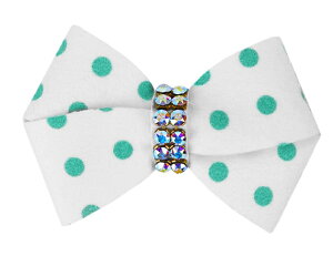 Susan LanciX[UV[Bimini Polka Dot Nouveau Bow Hair Bow with AB Giltmoreybgp