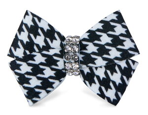 Susan LanciX[UV[Black & White Houndstooth Nouveau Hair Bowybgp
