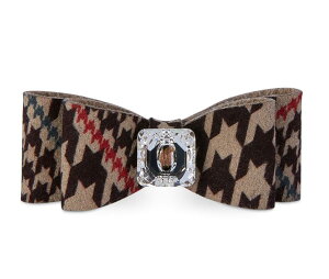Susan Lanci/X[UV[Chocolate Glen Houndstooth Big BowybgpwA{E