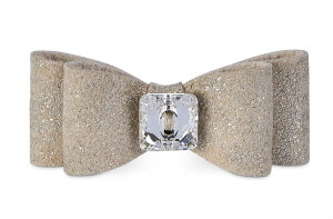 Susan LanciX[UV[Champagne Glitzerati Big Bow Hair Bow