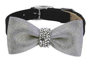 Susan LanciX[UV[Crystal Rocks Platinum Glitzerati Bow Tie 1/2" CollarpXtXLt