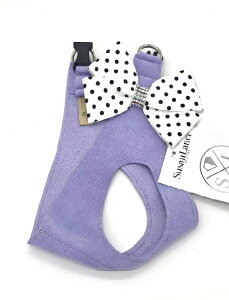 Susan Lanci/X[UV[Polka Dot Nouveau Bow with Aurora Borealis Giltmore Harness_French LavenderXtXL[tn[lX
