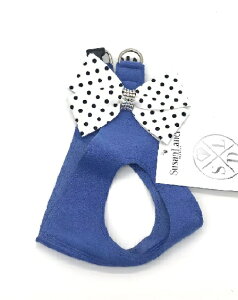 Susan Lanci/X[UV[Polka Dot Nouveau Bow with Aurora Borealis Giltmore Harness_PeriwinkleXtXL[tn[lX