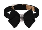 ★Susan Lanci★スーザンランシーNouveau Bow Collar_ブラック犬用スワロフスキ付き首輪