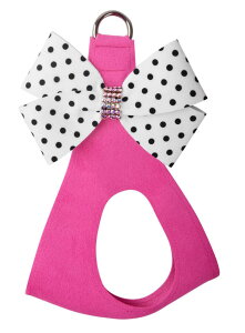 Susan Lanci/X[UV[Polka Dot Nouveau Bow with Aurora Borealis Giltmore Harness_Pink SapphireXtXL[tn[lX