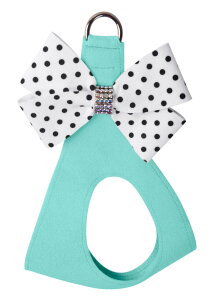 Susan Lanci/X[UV[Polka Dot Nouveau Bow with Aurora Borealis Giltmore Harness_Tiffi blueXtXL[tn[lX